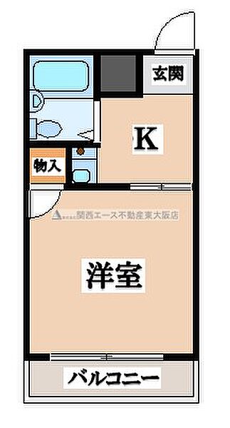 藤井マンション岩田 ｜大阪府東大阪市若江北町1丁目(賃貸マンション1K・1階・20.00㎡)の写真 その2