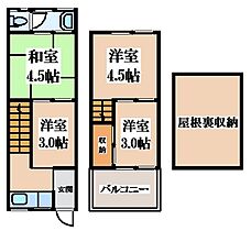 南津の辺町貸家  ｜ 大阪府大東市南津の辺町（賃貸テラスハウス4K・1階・33.31㎡） その2