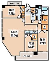 グランドメゾン大阪上本町  ｜ 大阪府大阪市天王寺区上汐3丁目（賃貸マンション3LDK・19階・123.09㎡） その2