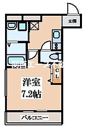 フジパレス長田サウス 3階1Kの間取り