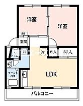 大阪府枚方市牧野北町（賃貸マンション2LDK・2階・45.84㎡） その2