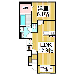 ソッフィオーネ2 1LDKの間取図画像