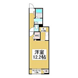 ルミエール赤羽 1Kの間取図画像