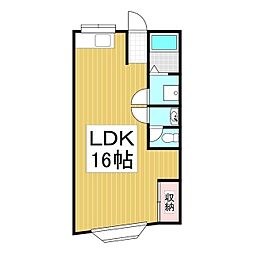 T・Cアッセンブリー ワンルームの間取図画像