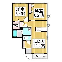 ボナールコートKATAMA 2LDKの間取図画像