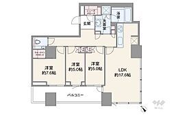 パークコート虎ノ門 3LDKの間取図画像