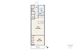 渋谷マンション 1LDKの間取図画像