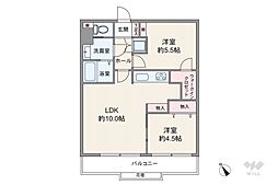 ガーデンコーポ不動前 2LDKの間取図画像