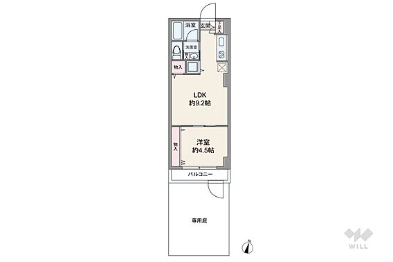 間取りは専有面...