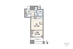 ファミール新宿グランスイートタワー 1DKの間取図画像