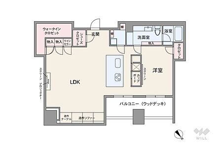 1LDK 間取り
