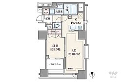 シティタワー白金 1LDKの間取図画像