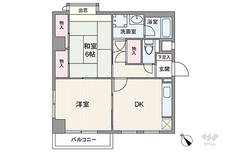 2DK 間取り