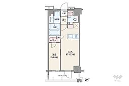 オープンレジデンシア新宿ザ・ハウス 1LDKの間取図画像