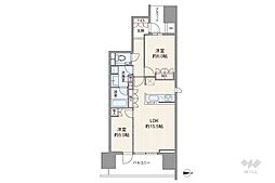 グランドメゾン品川シーサイドの杜 2LDKの間取図画像