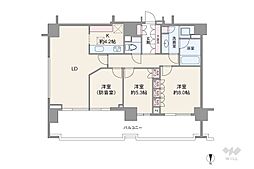 広尾ガーデンフォレストH棟 3LDKの間取図画像