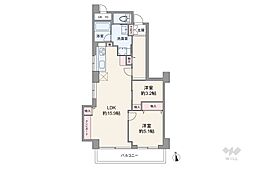 サマリヤブラウンハウス 2LDKの間取図画像