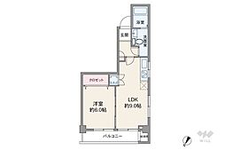 ライオンズマンション不動前 1LDKの間取図画像
