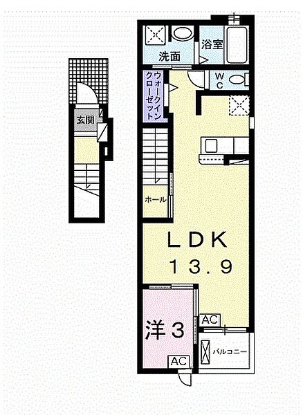 彦内南 201｜岐阜県瑞穂市生津外宮前町２丁目(賃貸アパート1LDK・2階・41.73㎡)の写真 その2