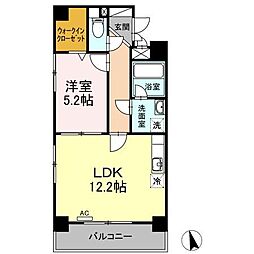 メゾンdeウノ 1LDKの間取図画像