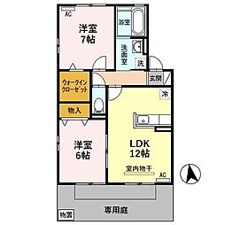 サニーコート 2LDKの間取図画像