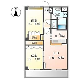 クラシス 2LDKの間取図画像