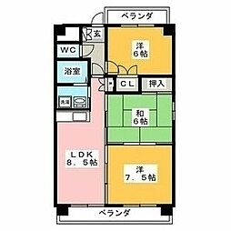 ラ・ミノール 3LDKの間取図画像