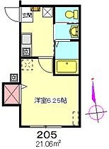 ウイングコート 205 ｜ 埼玉県草加市金明町（賃貸アパート1K・2階・21.06㎡） その2