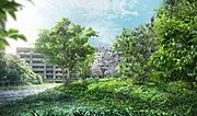 ■　外観　■　旧逓信省跡地に佇む、緑あふれる高級レジデンス。大型テラス付きの新築未入居物件です。