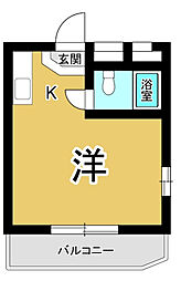 プチメゾン富田橋 ワンルームの間取図画像