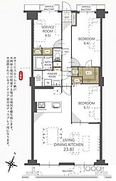 箕面東コーポラス 3LDKの間取図画像
