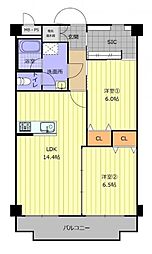 オリエント新大阪アーバンライフ 2LDKの間取図画像