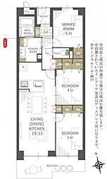 藤和千里ハイタウン 3LDKの間取図画像