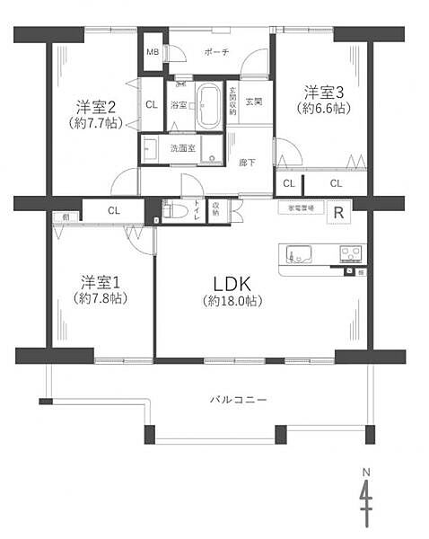間取りを拡大表示