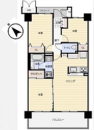 モンセーヌ加島ヴィルコート 3LDKの間取図画像