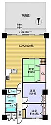 日商岩井グリーンサイドマンション 3LDKの間取図画像