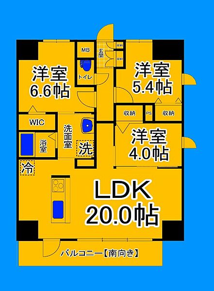 大阪府堺市堺区北花田口町3丁(賃貸マンション3LDK・11階・76.55㎡)の写真 その2