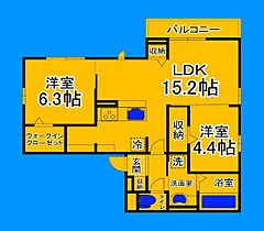 大阪府大阪市住吉区南住吉3丁目（賃貸アパート2LDK・1階・61.78㎡） その2