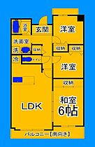 大阪府大阪市住吉区長居東4丁目（賃貸マンション3LDK・4階・65.19㎡） その2