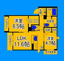 大阪府大阪市住吉区長居東4丁目（賃貸マンション2LDK・3階・57.66㎡） その2