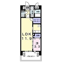 レジデンス・ポプラ 1LDKの間取図画像