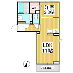 ミニョンサンクチノ 1LDKの間取図画像