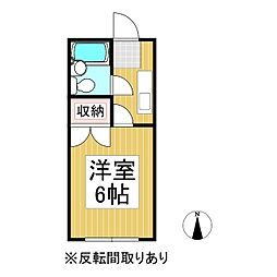 第一甲子ビル 1Kの間取図画像