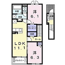 長野県小諸市市町4丁目（賃貸アパート2LDK・2階・62.05㎡） その2