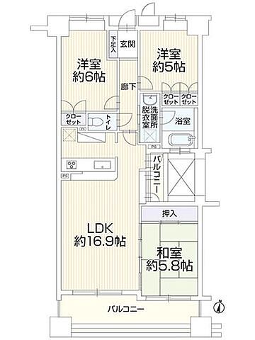 間取り サンクレイドル八王子北野台 2階/-