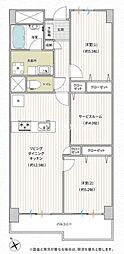 東急ドエルアルス相模原 3LDKの間取図画像