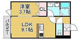 Premiage 久留米学園通 301 ｜ 福岡県久留米市津福今町277-1（賃貸アパート1LDK・3階・33.63㎡） その2