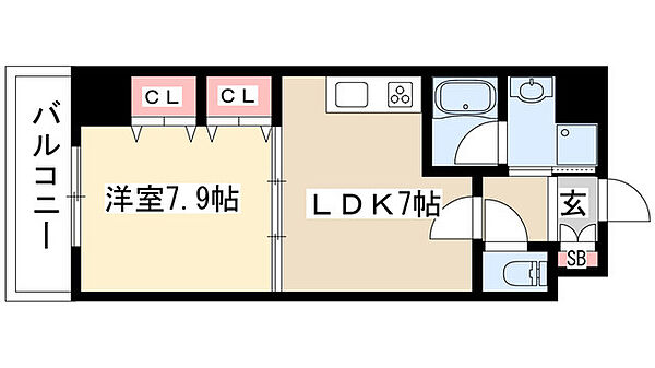 シャルール 1102｜愛知県名古屋市瑞穂区瑞穂通４丁目(賃貸マンション1LDK・11階・40.10㎡)の写真 その2