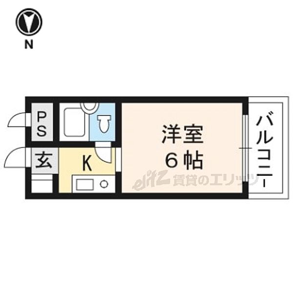 京都府向日市寺戸町殿長(賃貸マンション1K・2階・17.68㎡)の写真 その2