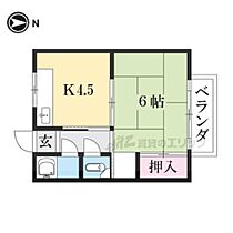 京都府京都市山科区大宅関生町（賃貸アパート1DK・2階・24.75㎡） その2